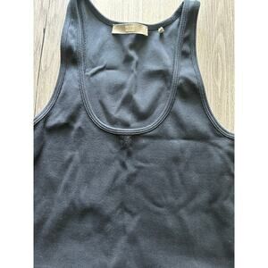Kith black ribbed tank crop top size M